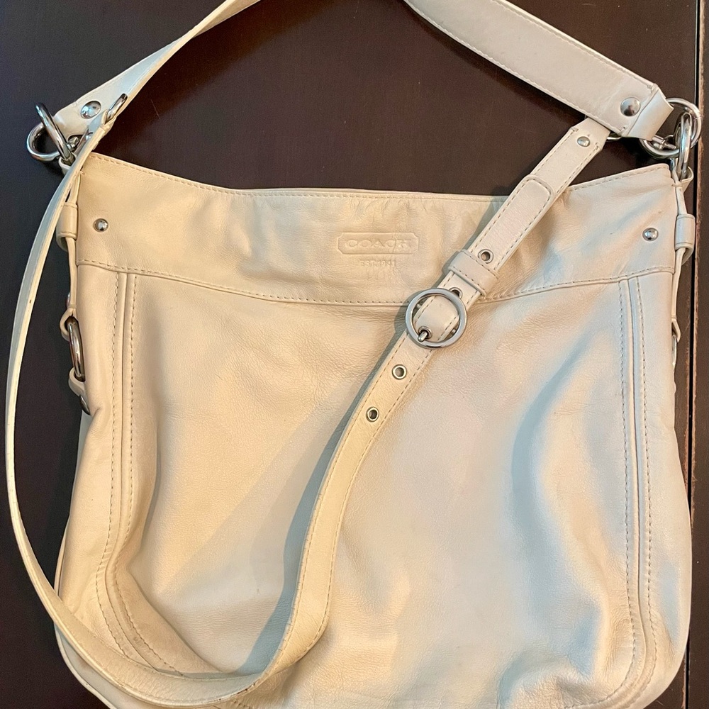 Coach Cream Leather Women's Hobo